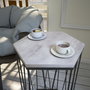 Hanah Home Mesa Auxiliar Cetrus Deniz - Roble y Negro
